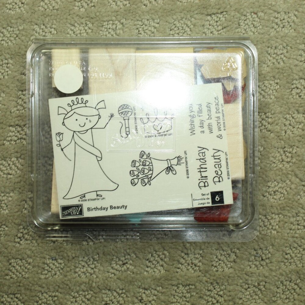 NEW Set of 6 Stampin' Up Birthday Beauty Stamps